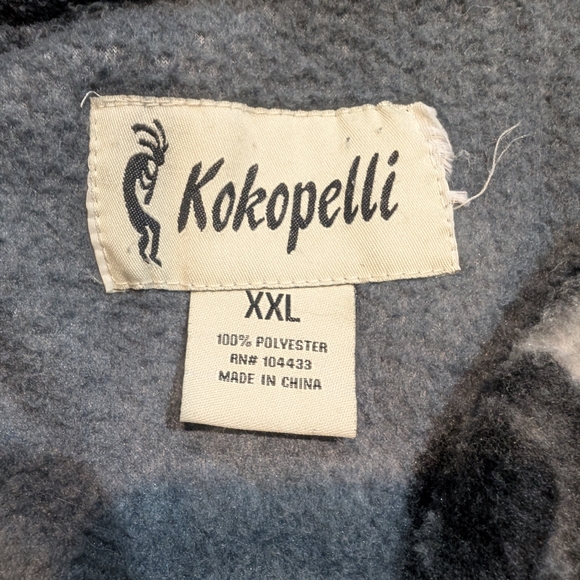 Vintage Bald Eagle Scenic Fleece Zip Jacket XXL Oversized Forest Cabin Cozy - Picture 7 of 7